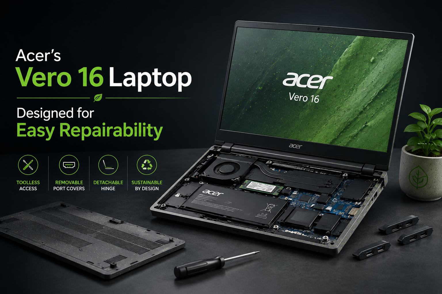 Acer's Vero 16 Laptop Designed for Easy Repairability