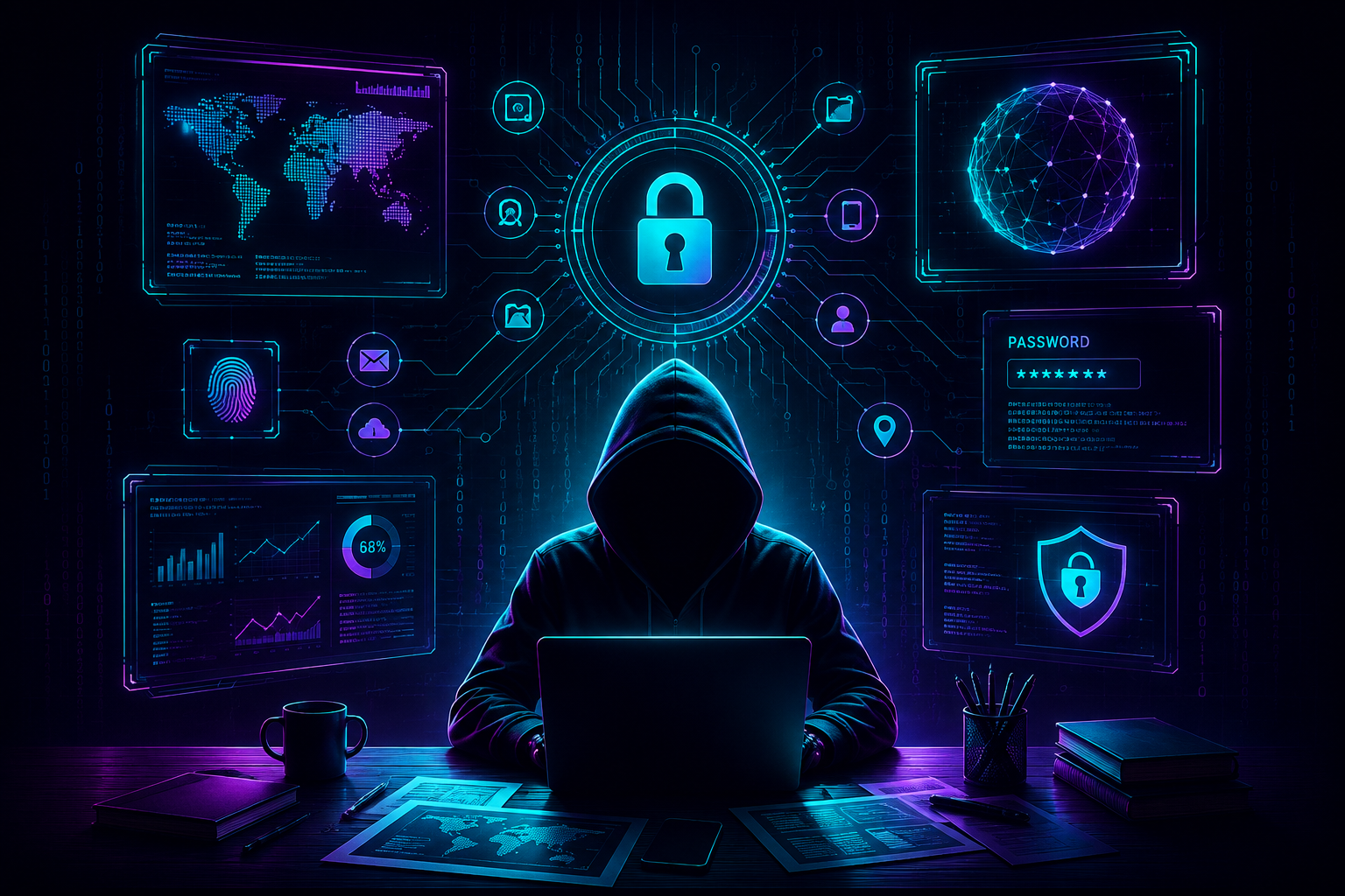 How AI Is Reshaping Cybersecurity in 2026 — KLYROO cyber editorial image
