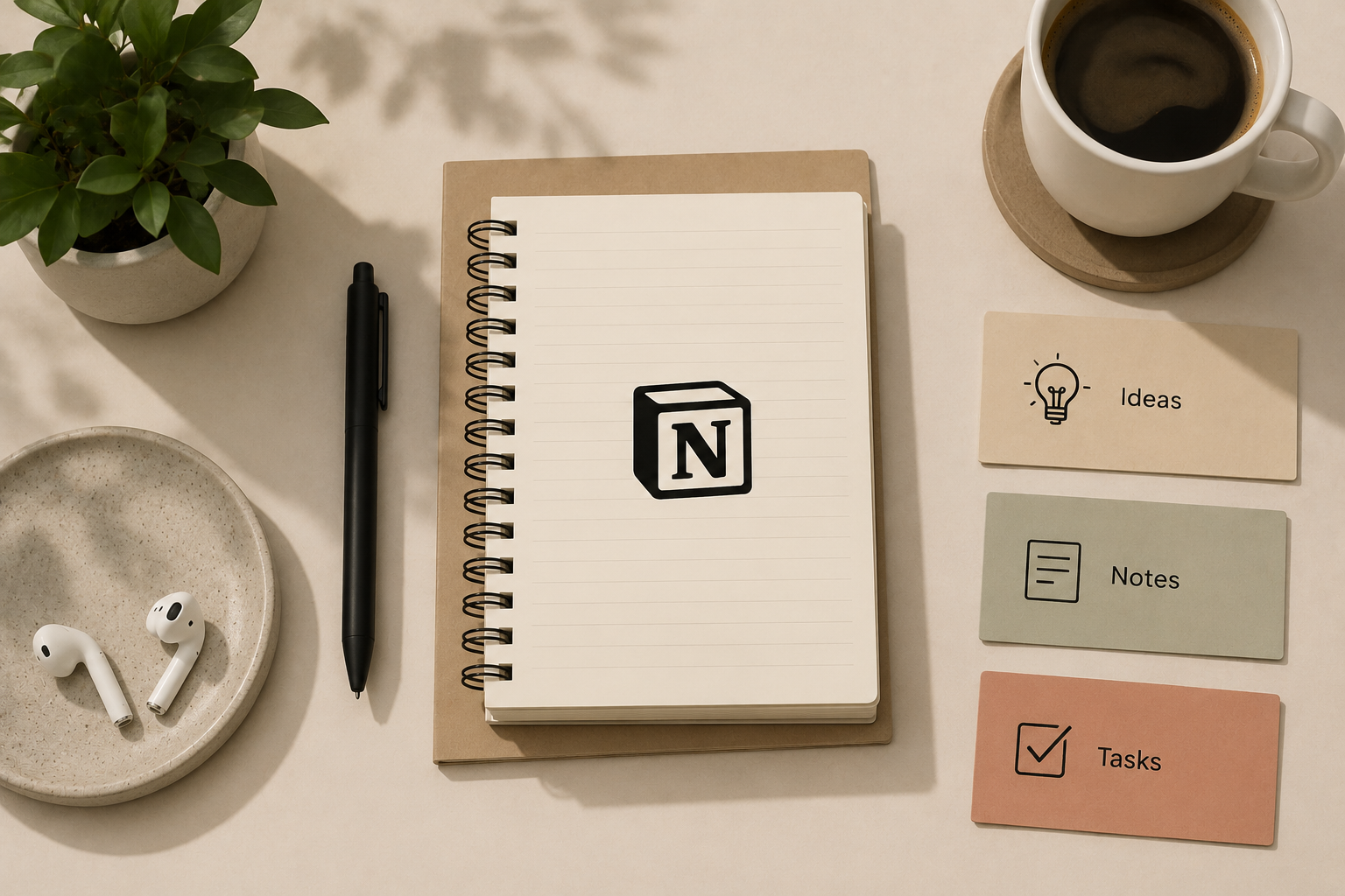 Notion AI Review: A Smarter Workspace — KLYROO laptop editorial image