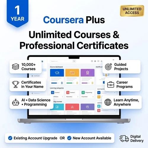 Coursera Plus | 12 Months Subscription | Unlimited Courses & Certificates — eBay US