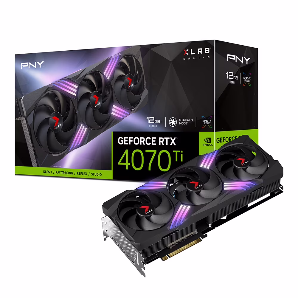 PNY GeForce RTX 4070 Ti 12GB XLR8 Gaming VERTO EPIC-X RGB Triple Fan Graphics Card DLSS 3 — Walmart US