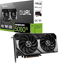 Dual GeForce RTX 5060 Ti 16GB GDDR7 OC Edition Gaming Graphics Card | PCIe 5.0, HDMI 2.1b, DisplayPort 2.1b, 2.5-slot, Axial-tech Fans, 0dB Technology, Dual BIOS — Amazon US
